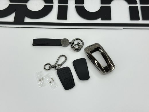 Чехол протектор на ключ для BMW F20 F30 F34 F32 F07 F10 F30 F06 F01 M5 M6 F25 F26 серебристый тюнинг фото