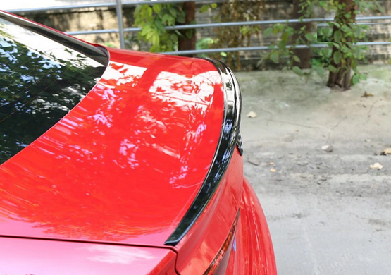 Спойлер на Audi A3 8V стиль S3 чорний глянсовий (ABS-пластик) тюнінг фото