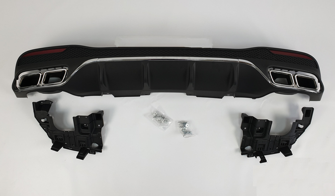 Диффузор (накладка) заднего бампера Мерседес W166 стиль AMG Black Chrome (15-18 г.в.) тюнинг фото