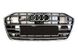 Решетка радиатора Audi A6 C8 стиль S6 черный глянец + хром под дистроник (2018-...) тюнинг фото