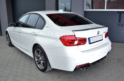Спойлер BMW F10 стиль М-performance черный глянцевый (ABS-пластик) тюнинг фото
