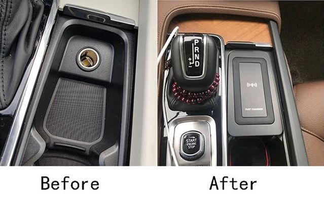 Беспроводная автомобильная зарядка для Volvo XC60 (2018-...) тюнинг фото