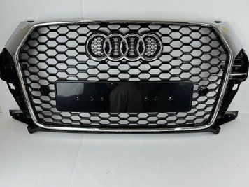 Решетка радиатора Audi Q3 стиль RSQ3 черная + хром рамка (15-18 г.в.) тюнинг фото