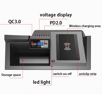 Бездротова автомобільна зарядка Mazda CX-5 (17-22 р.в.) тюнінг фото