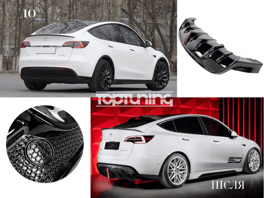 Накладка заднего бампера на Tesla Model Y SUV 2020+ тюнинг фото