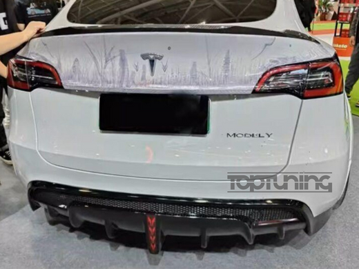 Накладка заднего бампера на Tesla Model Y SUV 2020+ тюнинг фото