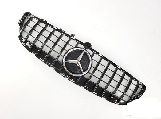 Решетка радиатора Mercedes W218 стиль GT Black (14-18 г.в.) тюнинг фото