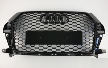 Решетка радиатора Audi Q3 стиль RSQ3 черная (15-18 г.в.) тюнинг фото