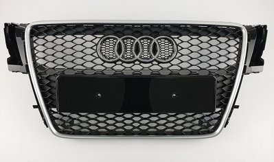 Решетка радиатора Audi A5 RS5 черная + хром (07-11 г.в.) тюнинг фото