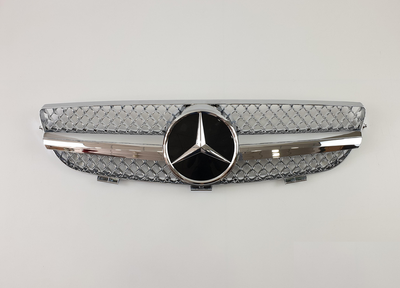 Решетка радиатора Mercedes W209 стиль SL Chrome тюнинг фото