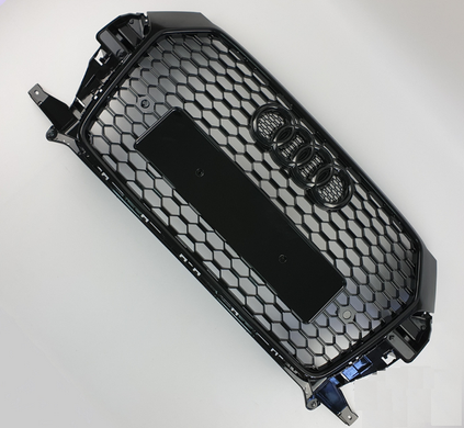 Решетка радиатора Audi Q3 стиль RSQ3 черная (15-18 г.в.) тюнинг фото