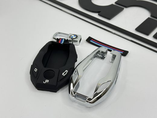 Чехол протектор на ключ BMW G11 G12 G30 G31 X3 G01 X4 G02 X5 G05 X7 G07 хром тюнінг фото