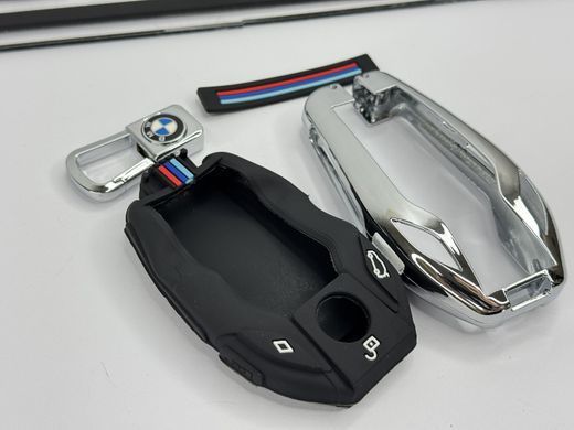 Чехол протектор на ключ BMW G11 G12 G30 G31 X3 G01 X4 G02 X5 G05 X7 G07 хром тюнінг фото