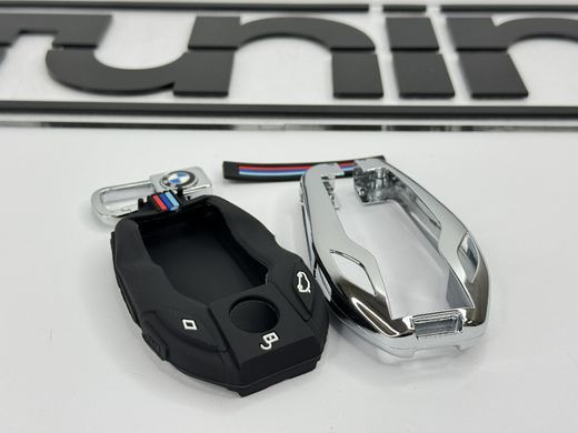 Чехол протектор на ключ BMW G11 G12 G30 G31 X3 G01 X4 G02 X5 G05 X7 G07 хром тюнінг фото