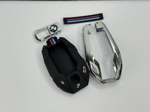 Чехол протектор на ключ BMW G11 G12 G30 G31 X3 G01 X4 G02 X5 G05 X7 G07 хром тюнінг фото