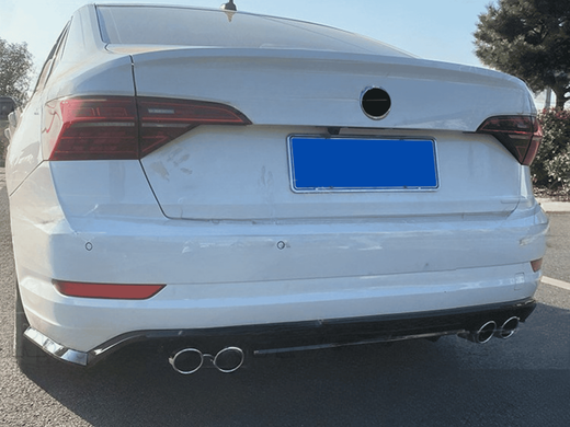 Накладка (диффузор) заднего бампера Volkswagen Jetta 7 (2019-2021) тюнинг фото