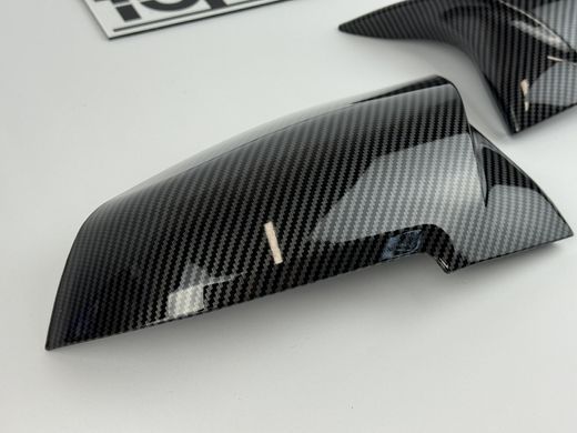 Накладки на зеркала BMW F20 F21 F22 F23 F30 F31 F32 F33 F34 X1 E84 стиль Performance под карбон тюнинг фото