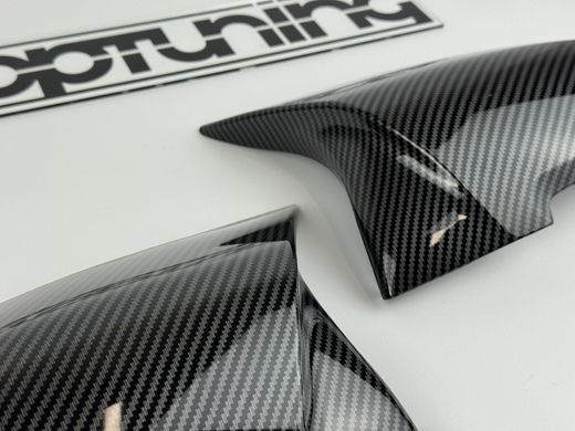 Накладки на зеркала BMW F20 F21 F22 F23 F30 F31 F32 F33 F34 X1 E84 стиль Performance под карбон тюнинг фото