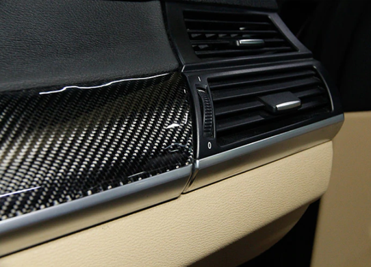 Накладка передней панели салона BMW X5 E70 / X6 E71, карбон тюнинг фото