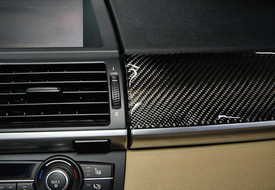 Накладка передній панелі салону BMW X5 E70 / X6 E71, карбон тюнінг фото