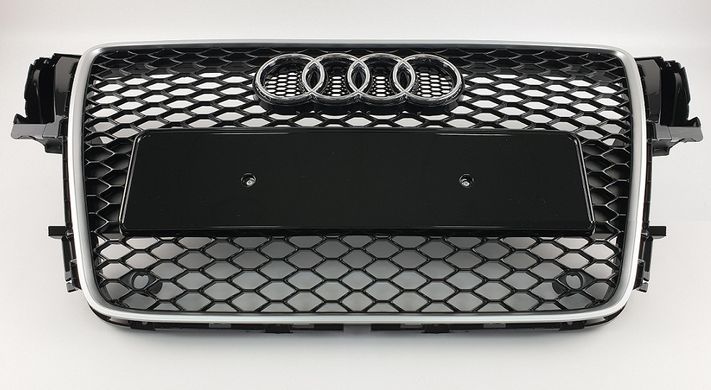 Решетка радиатора Audi A5 RS5 черная + хром (07-11 г.в.) тюнинг фото