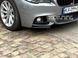 Накладки (ікла) на передній бампер BMW F10 M-Pakiet чорний глянсовий ABS-пластик тюнінг фото