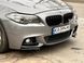 Накладки (ікла) на передній бампер BMW F10 M-Pakiet чорний глянсовий ABS-пластик тюнінг фото