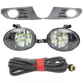 Противотуманные фары (LED) VW Golf 6 / Touran / Tiguan с рамками (европа) тюнинг фото