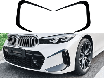 Накладки переднього бампера BMW 3 серії G20 G21 LCI M Sport 2023+ верхні ABS-пластик  тюнінг фото