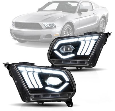 Оптика передня, фари на Ford Mustang Full LED (10-14 р.в.) тюнінг фото