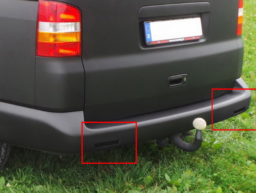 Светодиодные отражатели в задний бампер VW T5  дымчатые (03-10 г.в.) тюнинг фото