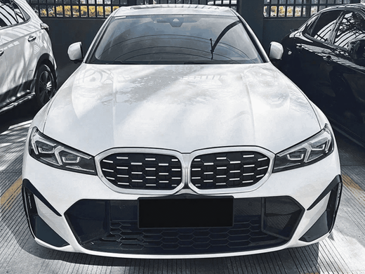 Накладки переднего бампера BMW 3 серии G20 G21 LCI M Sport 2023+ верхние ABS-пластик тюнинг фото