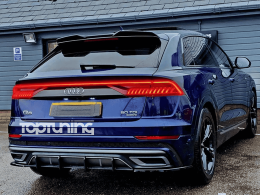 Накладки (диффузоры) заднего бампера Audi Q8 S-line (18-23) тюнинг фото