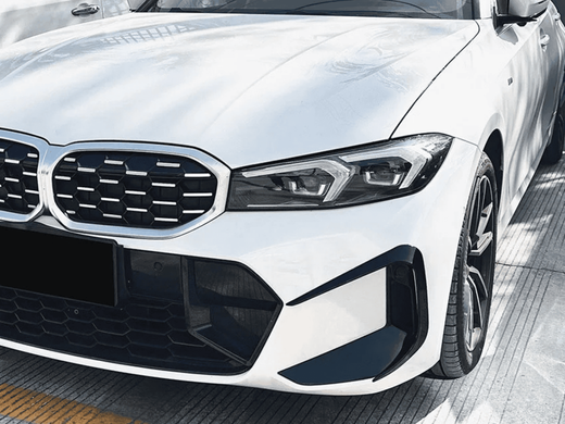 Накладки переднего бампера BMW 3 серии G20 G21 LCI M Sport 2023+ верхние ABS-пластик тюнинг фото