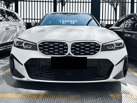 Накладки переднего бампера BMW 3 серии G20 G21 LCI M Sport 2023+ верхние ABS-пластик тюнинг фото