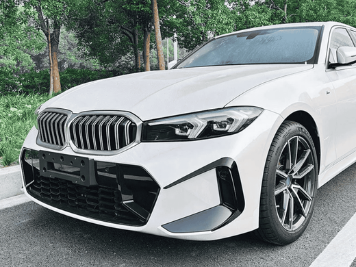 Накладки переднего бампера BMW 3 серии G20 G21 LCI M Sport 2023+ верхние ABS-пластик тюнинг фото