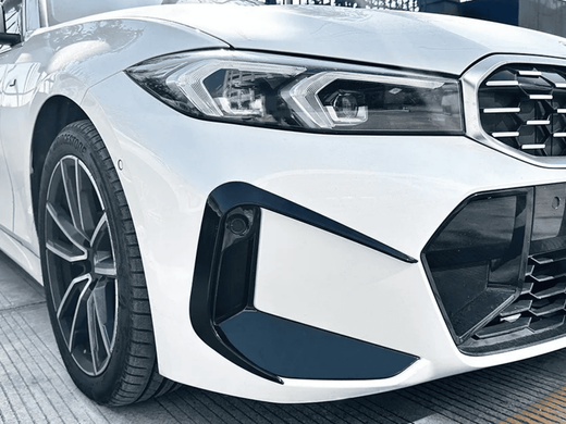 Накладки переднего бампера BMW 3 серии G20 G21 LCI M Sport 2023+ верхние ABS-пластик тюнинг фото