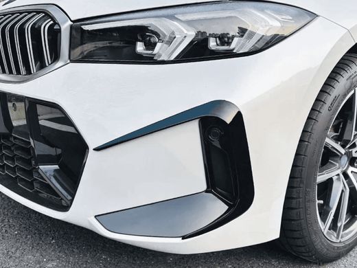 Накладки переднего бампера BMW 3 серии G20 G21 LCI M Sport 2023+ верхние ABS-пластик тюнинг фото