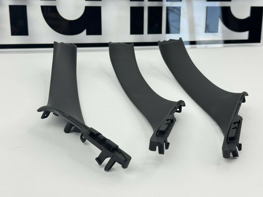 Внутрішні ручки дверей + панель склопідіймача BMW F10 / F11 LHD чорні тюнінг фото