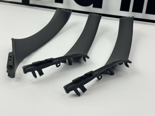 Внутрішні ручки дверей + панель склопідіймача BMW F10 / F11 LHD чорні тюнінг фото