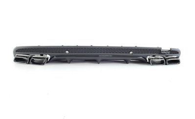 Диффузор (накладка) заднего бампера Мерседес W205 стиль AMG Black тюнинг фото