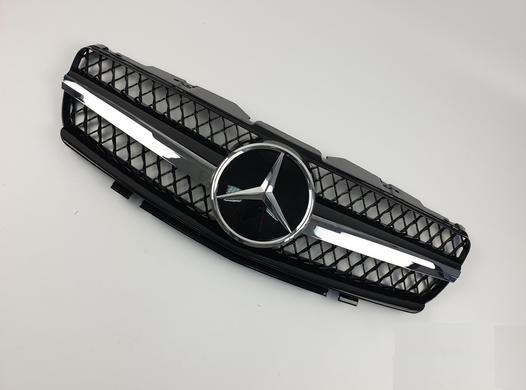 Решетка радиатора Mercedes R230 стиль SL Black (01-05 г.в.) тюнинг фото