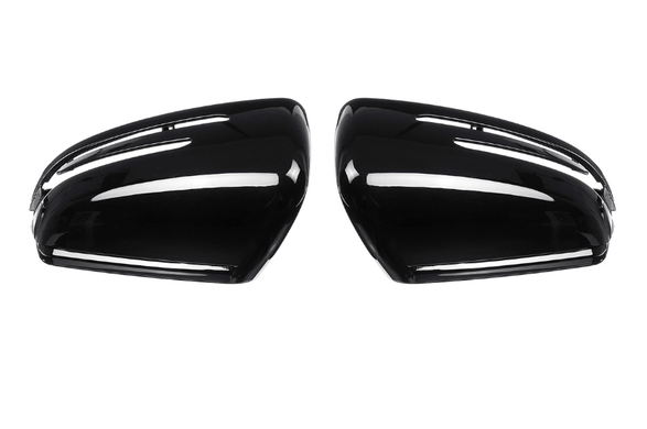 Накладки зеркал Mercedes W117 W176 W204 W212 W218 W221 W246 X156 X204 черные тюнинг фото