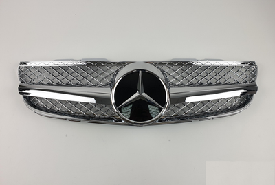 Решетка радиатора Mercedes R230 стиль SL Chrome (05-08 г.в.) тюнинг фото