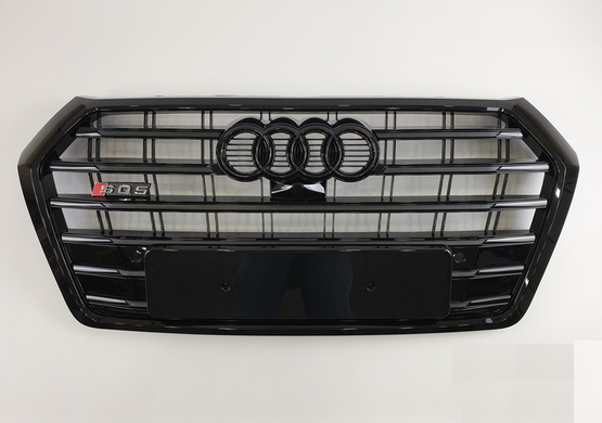 Решітка радіатора Audi Q5 стиль SQ5 чорна (2017 -...) тюнінг фото