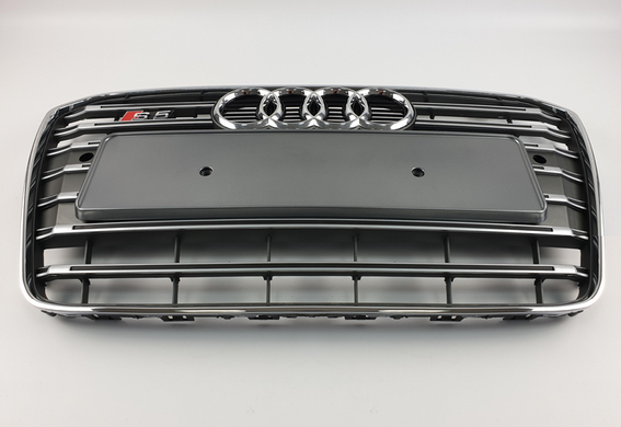 Решітка радіатора Ауді A5 S5 срібло + хром (12-16 г.в.) тюнінг фото