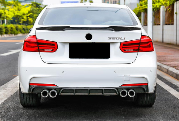 Накладка на задний бампер BMW F30 М-Performance под карбон тюнинг фото