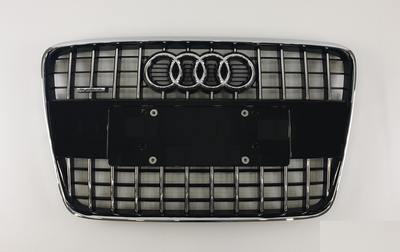 Решетка радиатора Audi Q7 стиль SQ7 черная + хром (10-15 г.в.) тюнинг фото