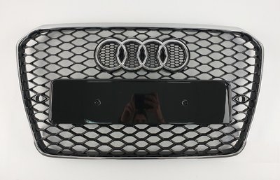Решетка радиатора Audi A5 RS5 черный + хром (12-16 г.в.) тюнинг фото