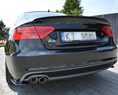 Спойлер багажника Audi A5 Coupe стиль S5 чорний глянець (07-15 р.в.) тюнінг фото